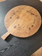 Oude houten grote ronde plank met handvat., Antiek en Kunst, Ophalen of Verzenden