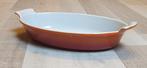 Vintage oranje ovale DRU ovenschaal 26 cm, Antiek en Kunst, Antiek | Emaille, Ophalen of Verzenden
