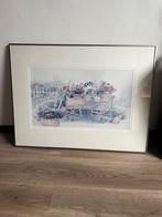 Schilderij met bloemenwagen en kat, Ophalen