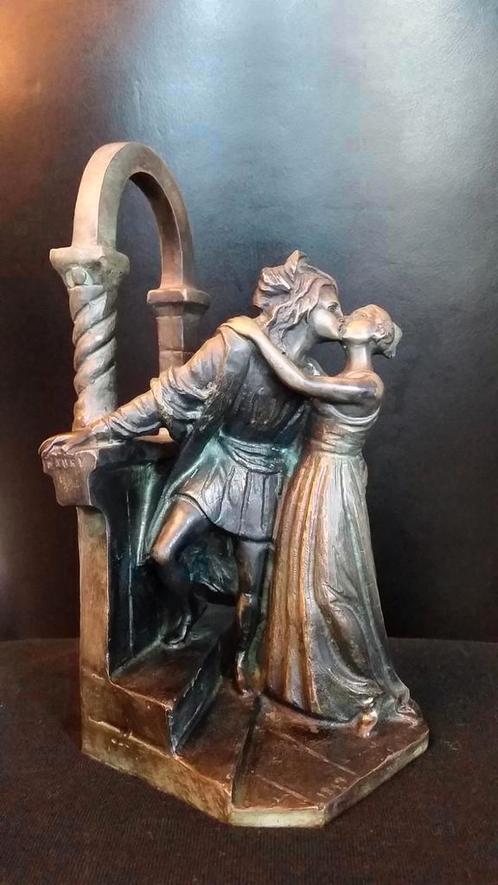 Antiek bronzen beeld Jean-Jacques Pradier, Antiek en Kunst, Antiek | Koper en Brons, Brons, Ophalen of Verzenden