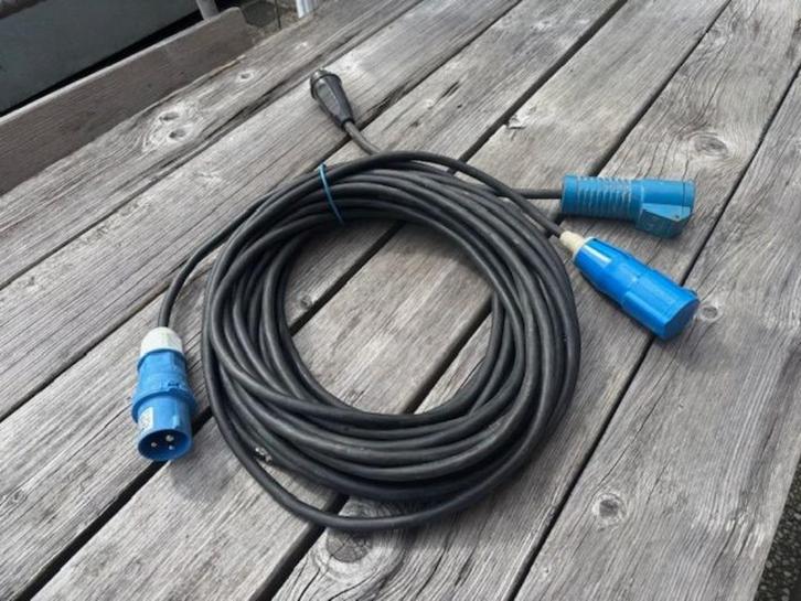 euro verlengkabel caravan kabel aansluit camper + verloop, Caravans en Kamperen, Caravan accessoires, Gebruikt, Ophalen of Verzenden