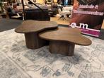 Salontafel 2-Delig Organisch mangohout Direct leverbaar, Ophalen, 50 tot 100 cm, #Organisch#Salontafels#2-Delig#Mangohout#Japandi