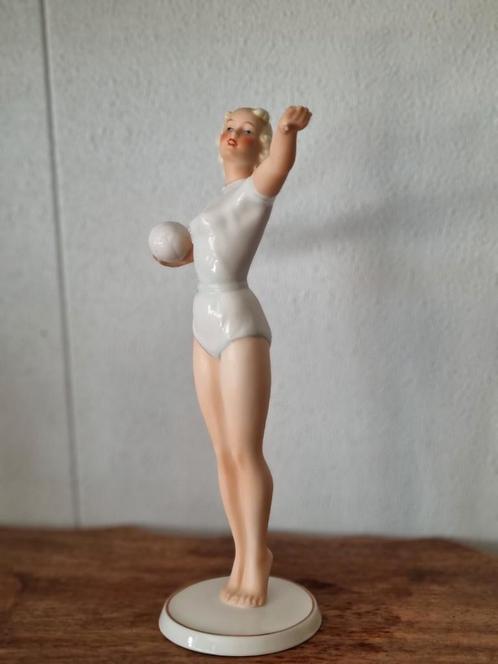 schaubach-kunst volleybal atlete., Antiek en Kunst, Kunst | Designobjecten, Ophalen of Verzenden