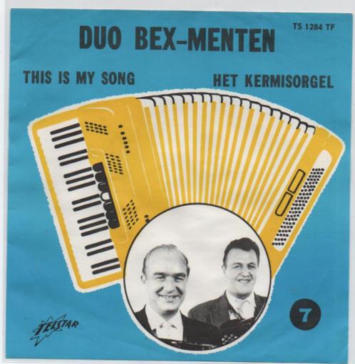Duo Bex -Menten- This is my song Blauw!! Telstar, Cd's en Dvd's, Vinyl | Nederlandstalig, Gebruikt, Levenslied of Smartlap, Overige formaten