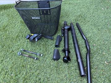 Accessoires voor vouwfiets stuurpen stuur mand, pomp en meer beschikbaar voor biedingen