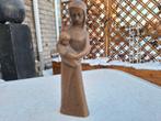 antiek handgemaakte hout sculptuur maria en kind jezus, Antiek en Kunst, Antiek | Religie, Ophalen of Verzenden