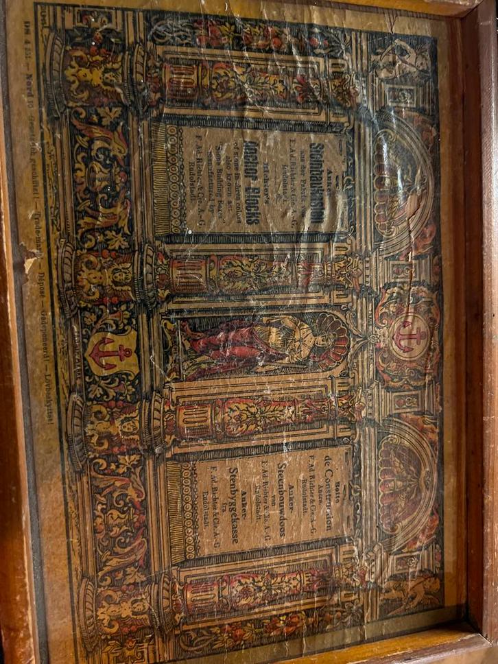 Antiek Anker Steenbouwdoos met Ontwerpen, Antiek en Kunst, Antiek | Speelgoed, Ophalen of Verzenden