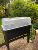 Elho zwarte kweektafel / kweekbak / moestuinbak / plantenbak, Ophalen, Gebruikt, Kweektafel