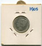 25 cent 1905  Koningin Wilhelmina, Zilver, 25 cent, Ophalen of Verzenden, Koningin Wilhelmina