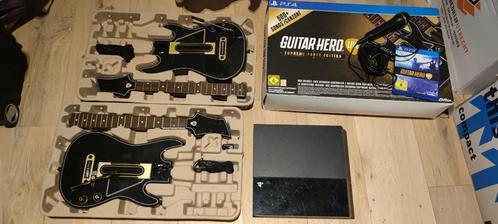 Playstation 4 met controller + guitar hero en andere spellen, Spelcomputers en Games, Spelcomputers | Sony PlayStation 4, Gebruikt
