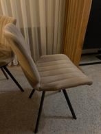 Beige Velvet Eetstoel 6 Stuks, Huis en Inrichting, Stoelen, Ophalen, Overige kleuren, Zo goed als nieuw, Modern