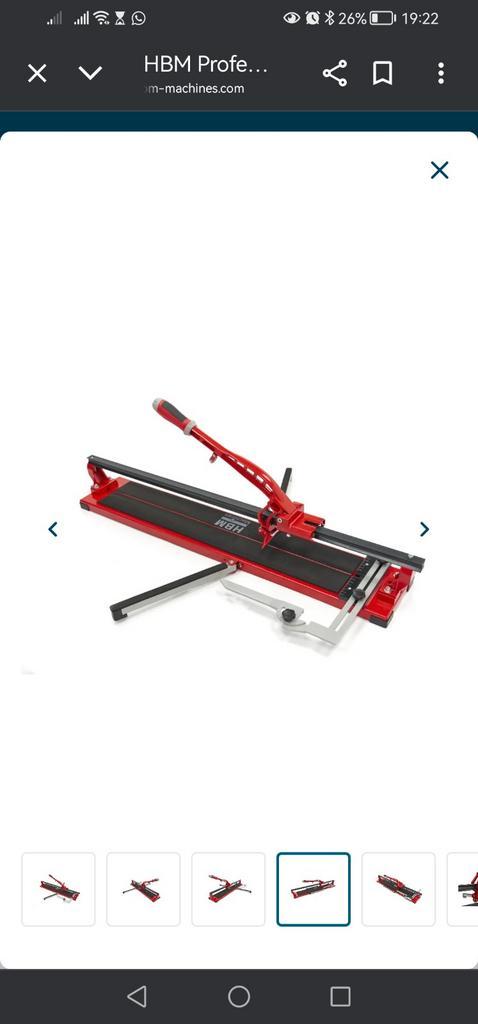 Hbm tegelsnijder 80cm te huur, Doe-het-zelf en Verbouw, Gereedschap | Handgereedschap, Ophalen of Verzenden