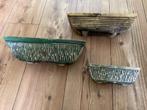 berkenbast bloembakken, Tuin en Terras, Bloembakken en Plantenbakken, Overige materialen, Gebruikt, Minder dan 30 cm, Binnen