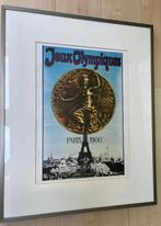 Schilderij met poster van “Olympische Spelen in Parijs”, Schilderij, Ophalen of Verzenden, 50 tot 75 cm