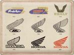 Honda logo evolution relief reclamebord van metaal wandbord, Verzamelen, Nieuw, Reclamebord, Ophalen of Verzenden