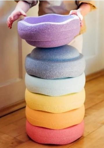 Stapelstein pastel origineel - 6 stenen- Nieuw in doos!  beschikbaar voor biedingen