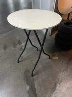 Witte houten statafels - set van twee, Ophalen, Gebruikt