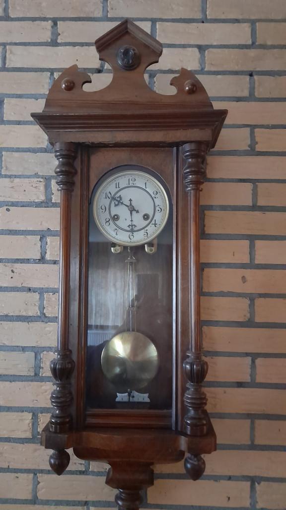 Antieke Gustav Becker slingerklok, Antiek en Kunst, Antiek | Klokken, Ophalen