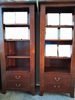 Twee houten boekenkasten evt bijpassend buffetkast, Ophalen, 50 tot 100 cm, Zo goed als nieuw, Met lade(s)