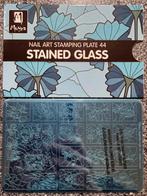 Moyra nail art stamping plate 44 – STAINED GLASS, Ophalen of Verzenden, Nieuw, Overige kleuren, Handen en Nagels