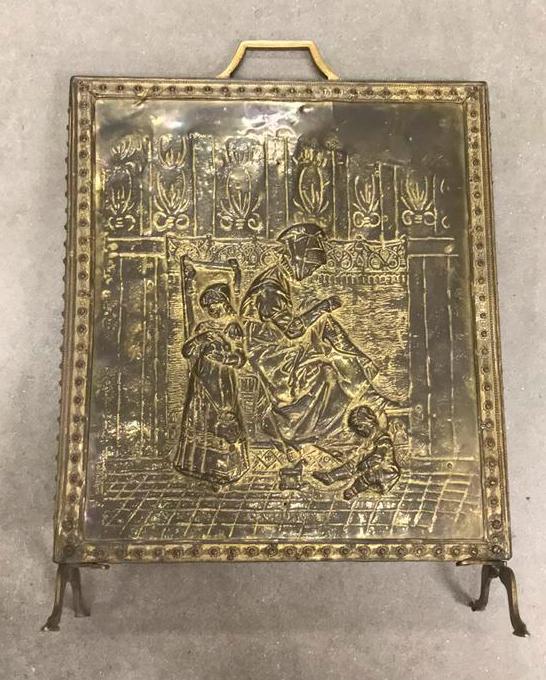 Koperen haardscherm - spatscherm, Huis en Inrichting, Haarden, Ophalen of Verzenden