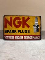 Mancave Bar Wanddecoratie metalen bordje NGK Spark Plugs, Ophalen of Verzenden, Zo goed als nieuw, Reclamebord