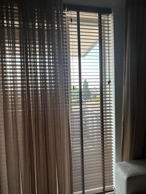 Nieuwe Bamboe houten jalozieën in Taupe, Huis en Inrichting, Stoffering | Gordijnen en Lamellen, Nieuw, 200 cm of meer, 50 tot 100 cm