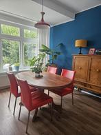 6 Stoelen, rood leer, Ophalen, Gebruikt, Leer, Vijf, Zes of meer stoelen