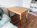 Eattafel bijna nieuw hoog qualitiet met 2 leather stoelen, Ophalen, Zo goed als nieuw, 50 tot 100 cm