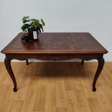 Vintage landelijke eettafel eetkamertafel uitschuifbaar 508 beschikbaar voor biedingen