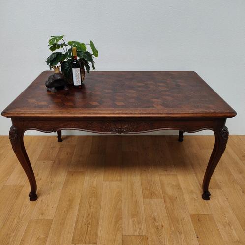 Vintage landelijke eettafel eetkamertafel uitschuifbaar 508, Huis en Inrichting, Tafels | Eettafels, Gebruikt, Vijf personen of meer