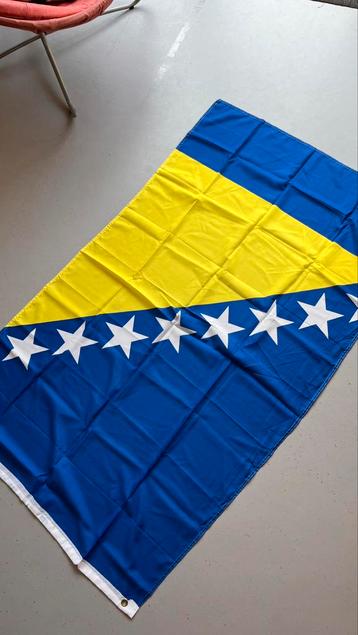 Vlag Bosnië Herzegovina  150x90 beschikbaar voor biedingen