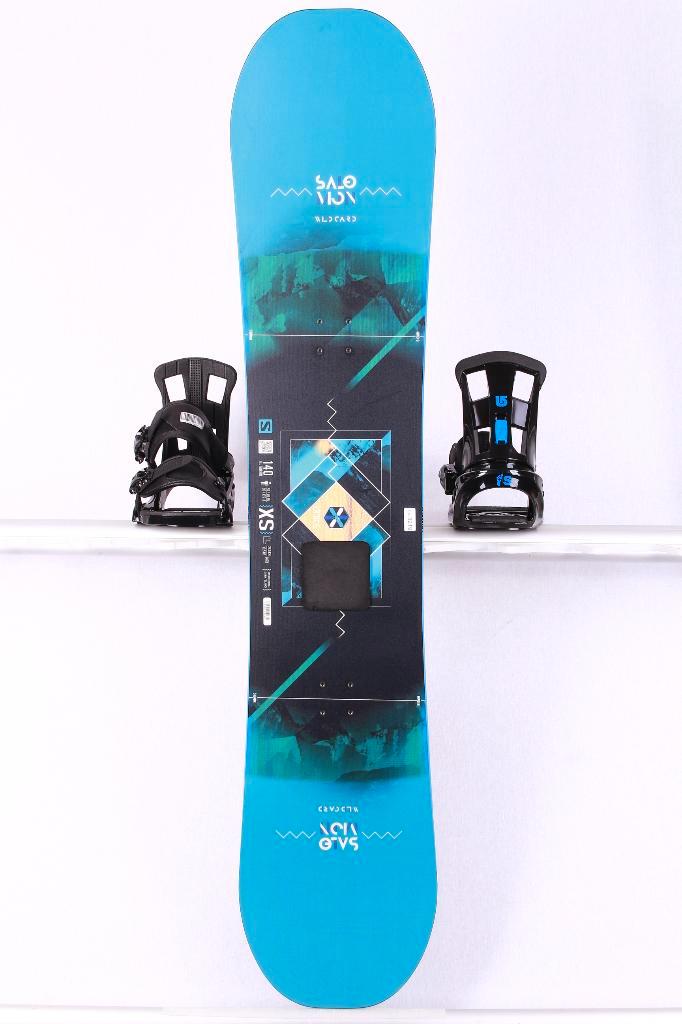 ≥ 140 snowboard SALOMON WILD CARD UNITE, black/blue — Snowboarden