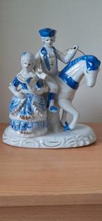 Victoriaans porseleinen beeldje man, vrouw en paard, Antiek en Kunst, Ophalen