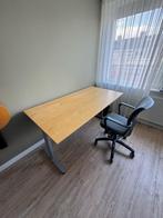 IKEA bureau plus stoel, Huis en Inrichting, Bureaus, Ophalen, In hoogte verstelbaar, Gebruikt, Bureau
