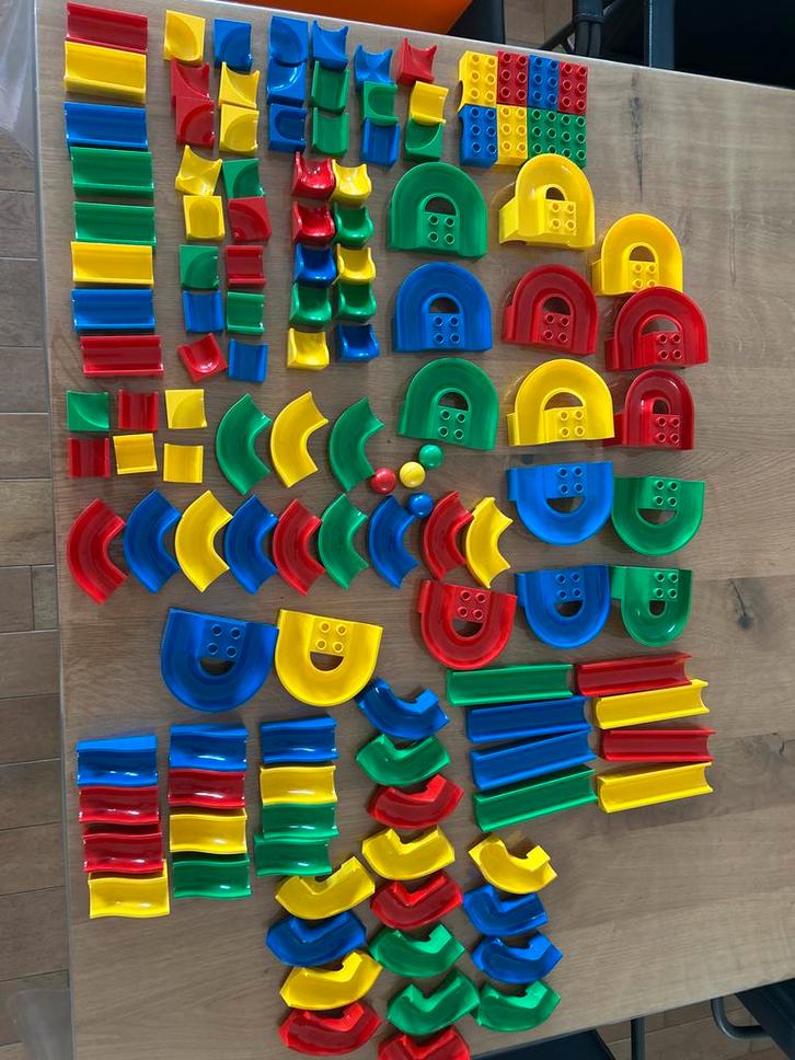 Hubelino knikkerbaan (compatibel met duplo stenen), Kinderen en Baby's, Speelgoed | Bouwstenen, Zo goed als nieuw, Overige merken