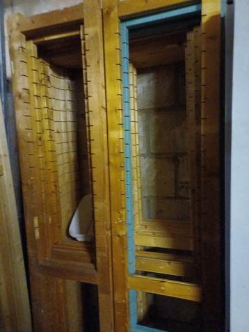2.43 meter houten Bruynzeel legbordstelling 180  x 40 diep beschikbaar voor biedingen