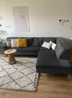 Grijze L-vormige hoekbank / loungebank op pootjes, Ophalen, 250 tot 300 cm, Gebruikt, 100 tot 125 cm