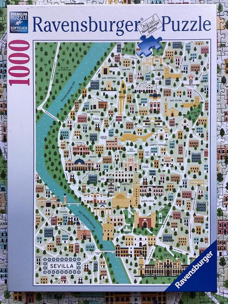 Ravensburger Sevilla puzzel 1000 stukjes, compleet zgan, Hobby en Vrije tijd, Denksport en Puzzels, Zo goed als nieuw, Legpuzzel