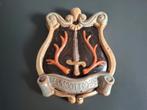 regiment stoottroepen aardewerk schild wapenschild vintage, Ophalen of Verzenden, Landmacht, Nederland