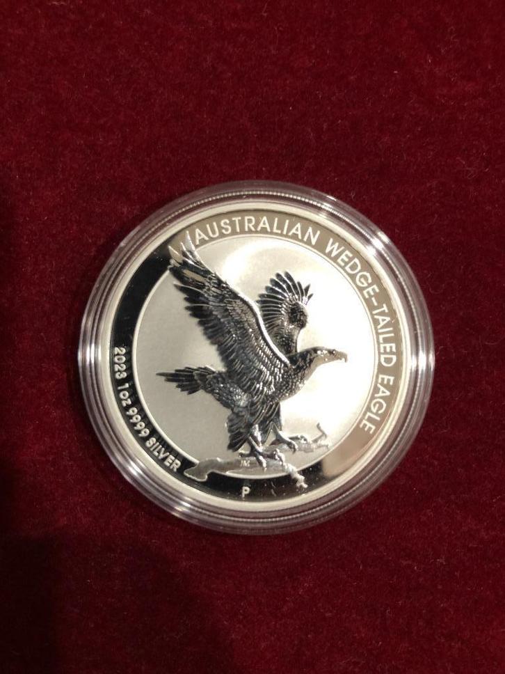 Australian Wedge Tailed Eagle 2023 1oz zilver Perth Mint, Postzegels en Munten, Munten | Oceanië, Losse munt, Zilver, Ophalen of Verzenden