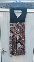 Zomers Halterjurkje met Print, Bruin, Maat 46/48 (XL) of groter, Ophalen of Verzenden, Zo goed als nieuw