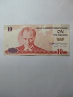 Turkije 10 Lira Biljet, Postzegels en Munten, Bankbiljetten | Europa | Niet-Eurobiljetten, Ophalen of Verzenden, Los biljet