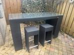 Bartafel-set Zwart wicker merk ARBRINI, Tuin en Terras, Ophalen of Verzenden