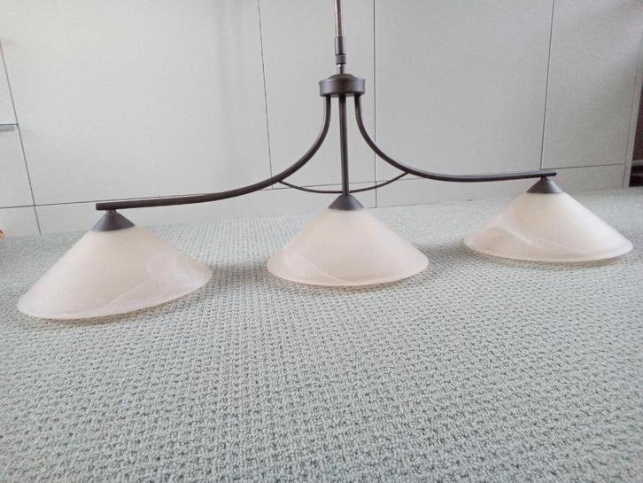 Hanglamp, Huis en Inrichting, Lampen | Hanglampen, Minder dan 50 cm, Glas, Metaal, Ophalen