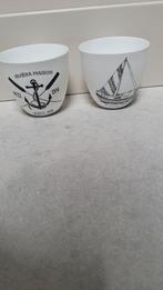 2x Riviera Maison Waxinelichthouder, Overige materialen, Wit, Ophalen of Verzenden, Zo goed als nieuw