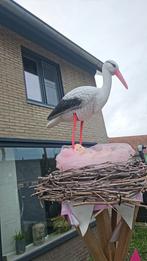 Geboortebord Ooievaar met Nest, Kinderen en Baby's, Kraamcadeaus en Geboorteborden, Ophalen, Zo goed als nieuw, Geboortebord