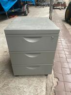 Metalen Ladeblok met 3 Lades, Huis en Inrichting, Kasten | Ladekasten, Minder dan 50 cm, Gebruikt, Ophalen of Verzenden, 3 of 4 laden