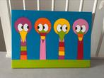 Schilderij Struisjes voor in de kinderkamer, Ophalen, Zo goed als nieuw, Wanddecoratie