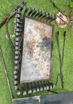 Vuurkorf & Gietijzeren Rooster, Ophalen of Verzenden, Gebruikt, Vrijstaande haard, Houthaard